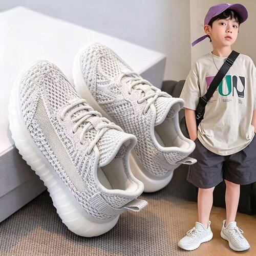 乔舟童鞋2026夏季新款男童椰子鞋透气飞织女童休闲鞋网面运动鞋子