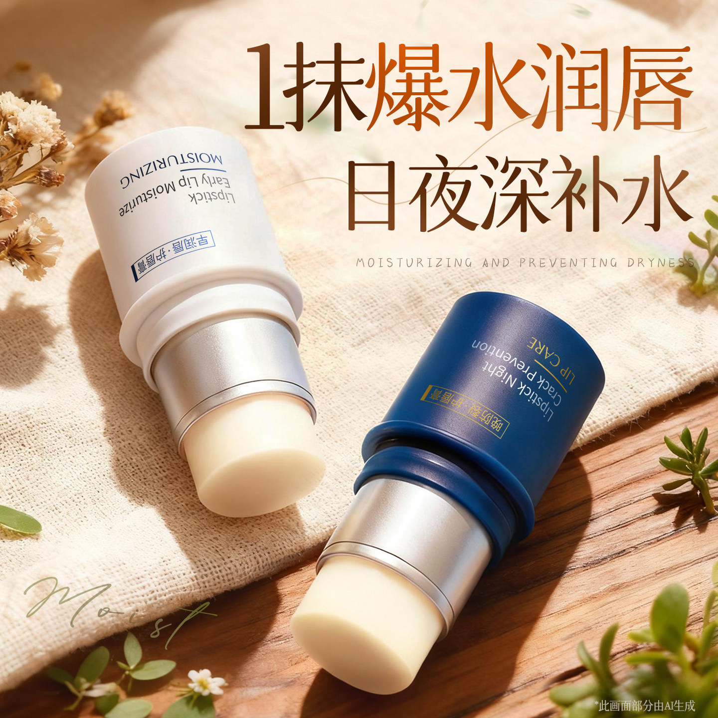 润唇膏女保湿滋润补水防干裂去死皮淡化唇纹哑光官方旗舰店正品男