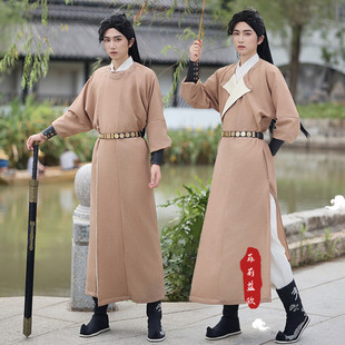 唐制圆领袍汉服缺胯袍汉服男青少年学生女书生帅气侠客中国风新款