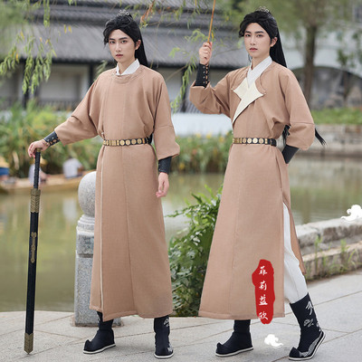 唐制圆领袍汉服缺胯袍汉服男青少年学生女书生帅气侠客中国风新款