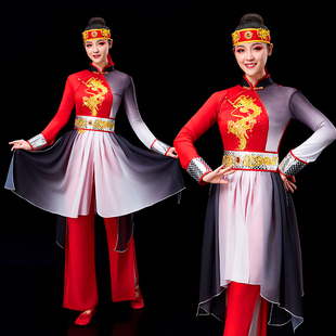 古典舞演出服女飘逸中国风书简舞开场舞表演服扇子舞打鼓舞蹈服装