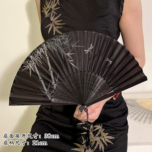 古风扇子折扇中国风汉服女旗袍舞蹈跳舞儿童随身折叠小扇可携式新
