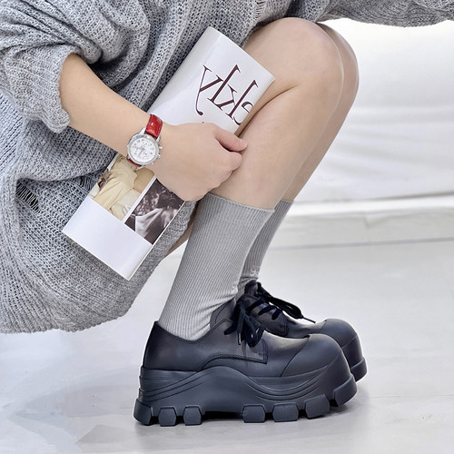 玛丽珍单鞋厚底乐福鞋法式女鞋