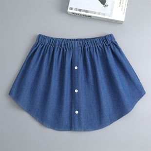 牛仔屁帘女秋冬卫衣打底神器半身裙假衬衫 下摆遮臀内搭叠穿