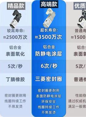 气动电磁阀3V110-06-NC二位三通换向阀气阀220V电磁控制阀24V电阀