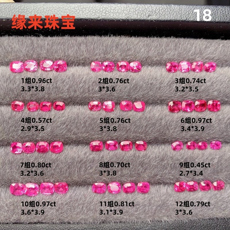 天然热粉色绝地武士尖晶石4粒一组缅甸尖晶石支持定制镶嵌18k金,珠宝/钻石/翡翠,裸石,淘宝优惠券,粉丝福利购,淘宝优惠卷