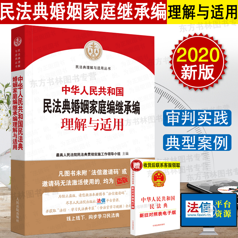民法典2020年版 中华人民共和国民法典婚姻家庭编继承编理解与适用 人民法院社 民法典理解与适用 中国民法典解读法律书籍