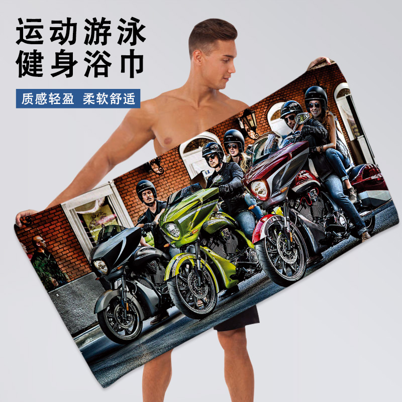 新款男款速干吸水浴巾毛巾擦汗巾