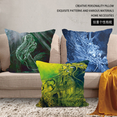 国潮装 饰老传统龙纹身店沙发抱枕酒吧咖啡厅椅子靠枕汽车后排抱枕