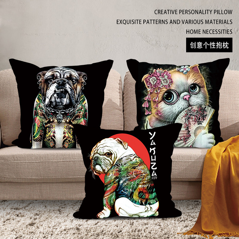 新款纹身店装饰沙发抱枕可爱动物含芯家用大抱枕汽车抱枕后窗摆件,居家布艺,靠垫/抱枕,淘宝优惠券,粉丝福利购,淘宝优惠卷
