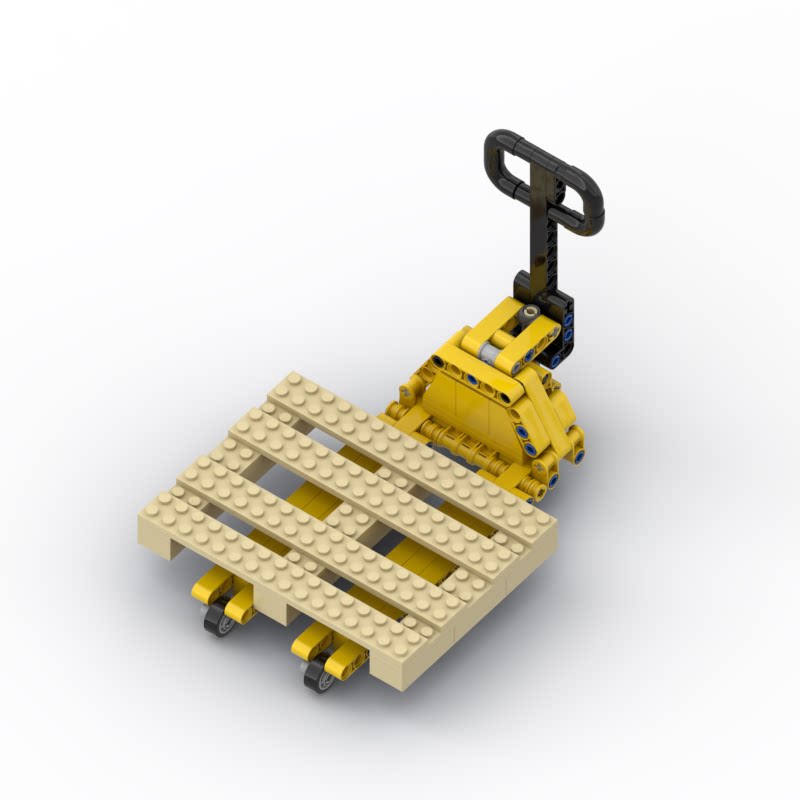 仿真叉车 搬运车 diy小礼物拼插摆件 国产积木适用乐高moc小颗粒