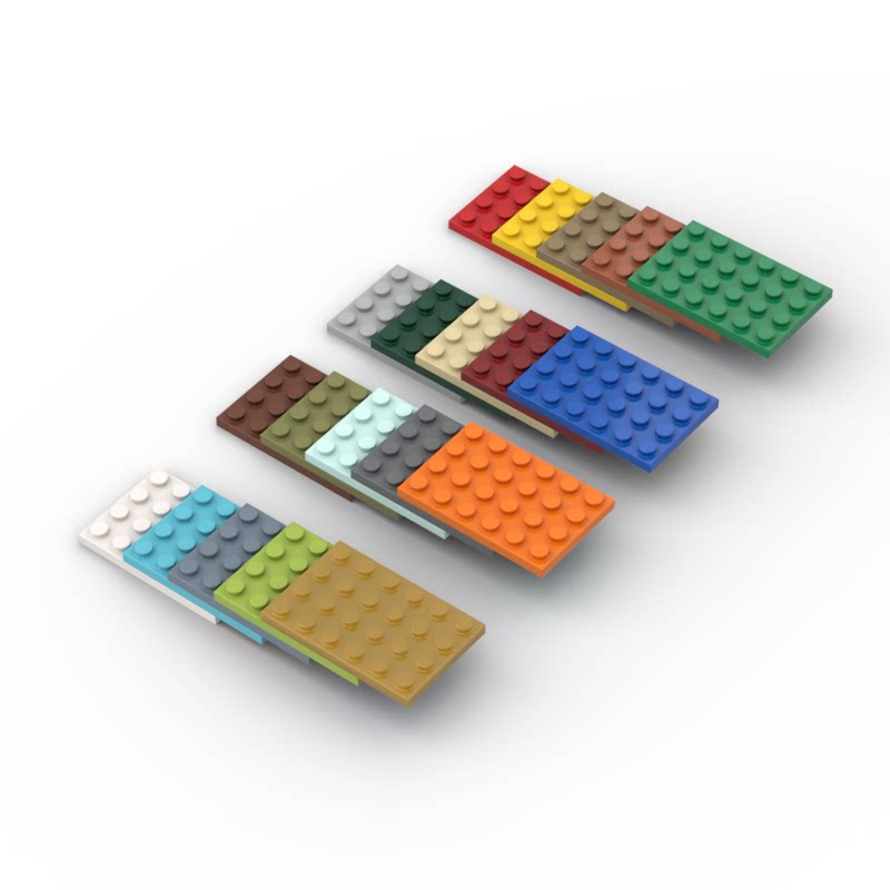 适用乐高3032 国产科技教育零件 4x6基础板矮砖 基础件 moc多色