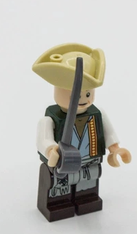 适用乐高poc013 国产科技教育积木 库克 加勒比海盗 人仔 4195