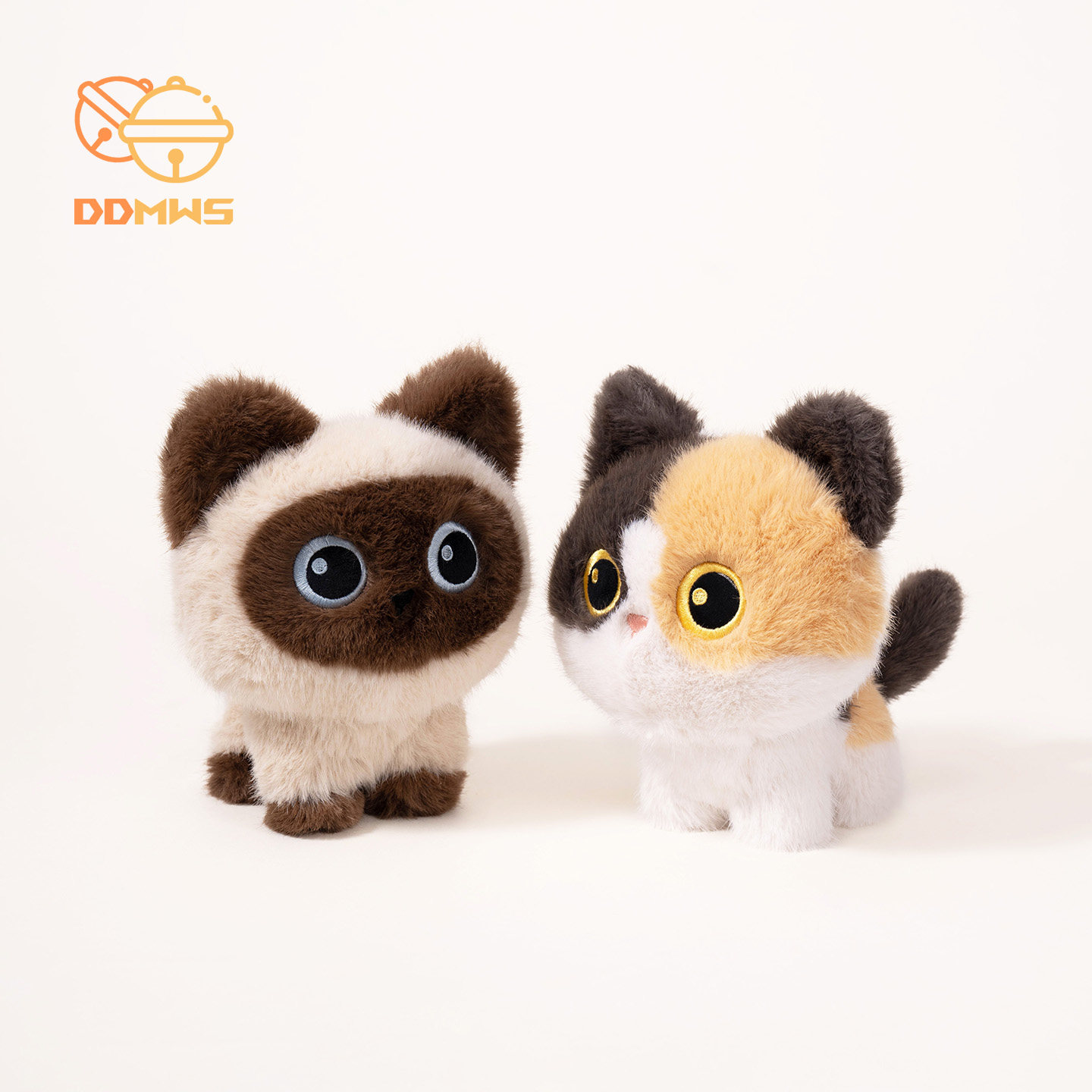 可爱三花猫玩偶小黑猫咪毛绒公仔