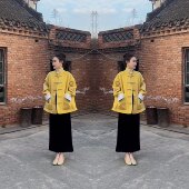 气质减龄盘扣大气女神范百搭显瘦外套 新款 新中式 复古优雅宽松冬季