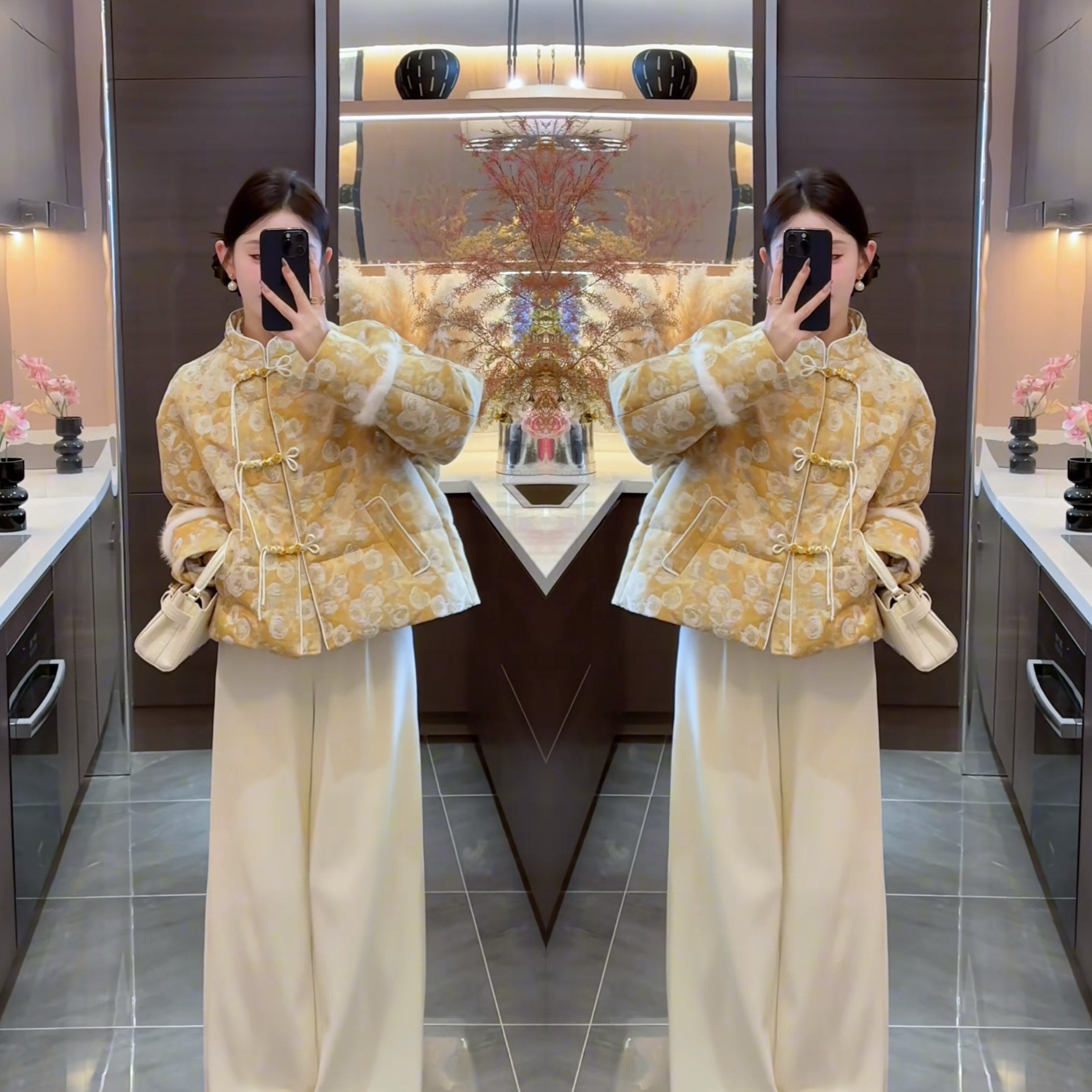 新中式复古优雅国风洋气减龄盘扣提花重工棉服外套搭配休闲裤子潮,女装/女士精品,上衣,淘宝优惠券,粉丝福利购,淘宝优惠卷