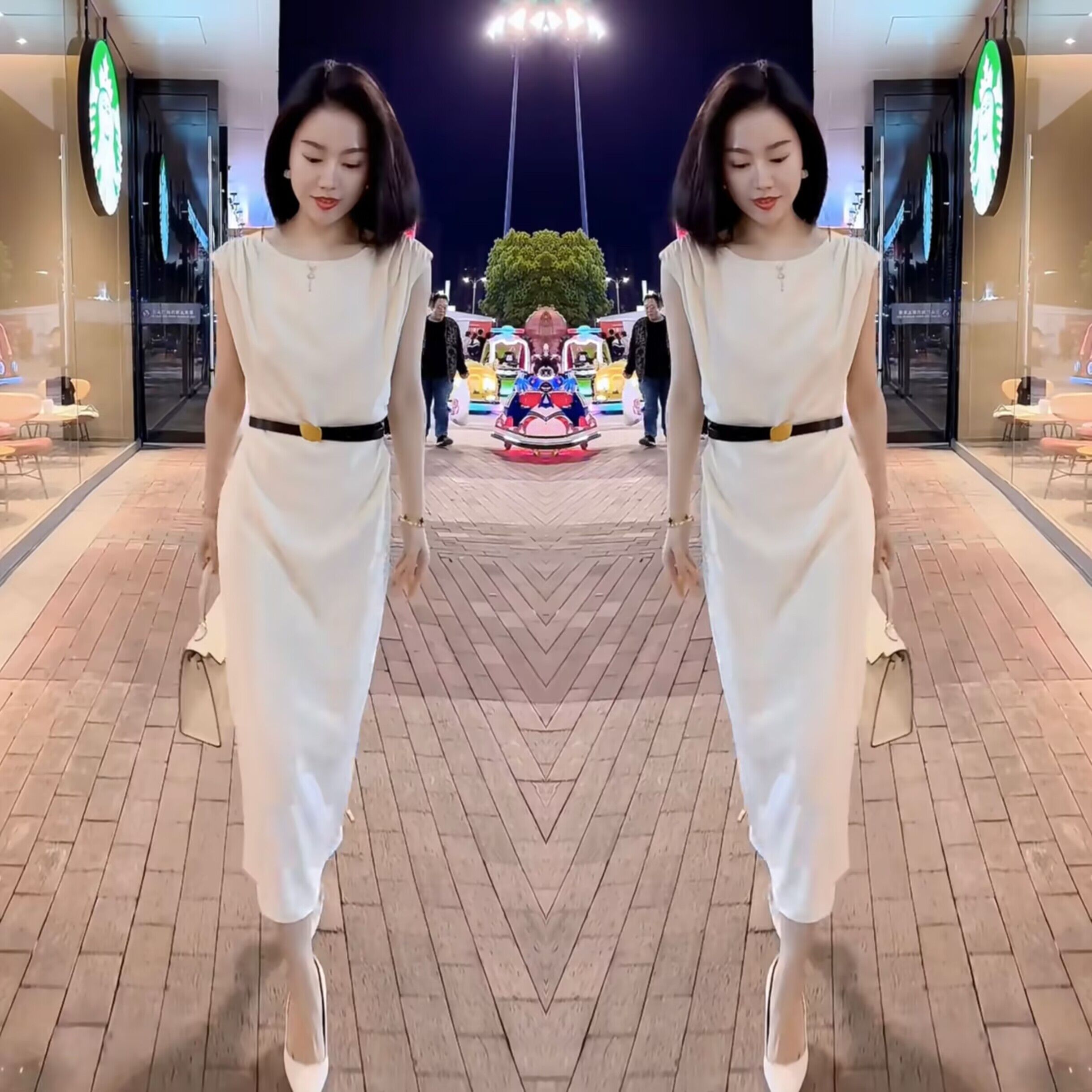 轻奢风爆款女装2024年夏季新款气质时尚收腰显瘦纯色开叉连衣裙潮