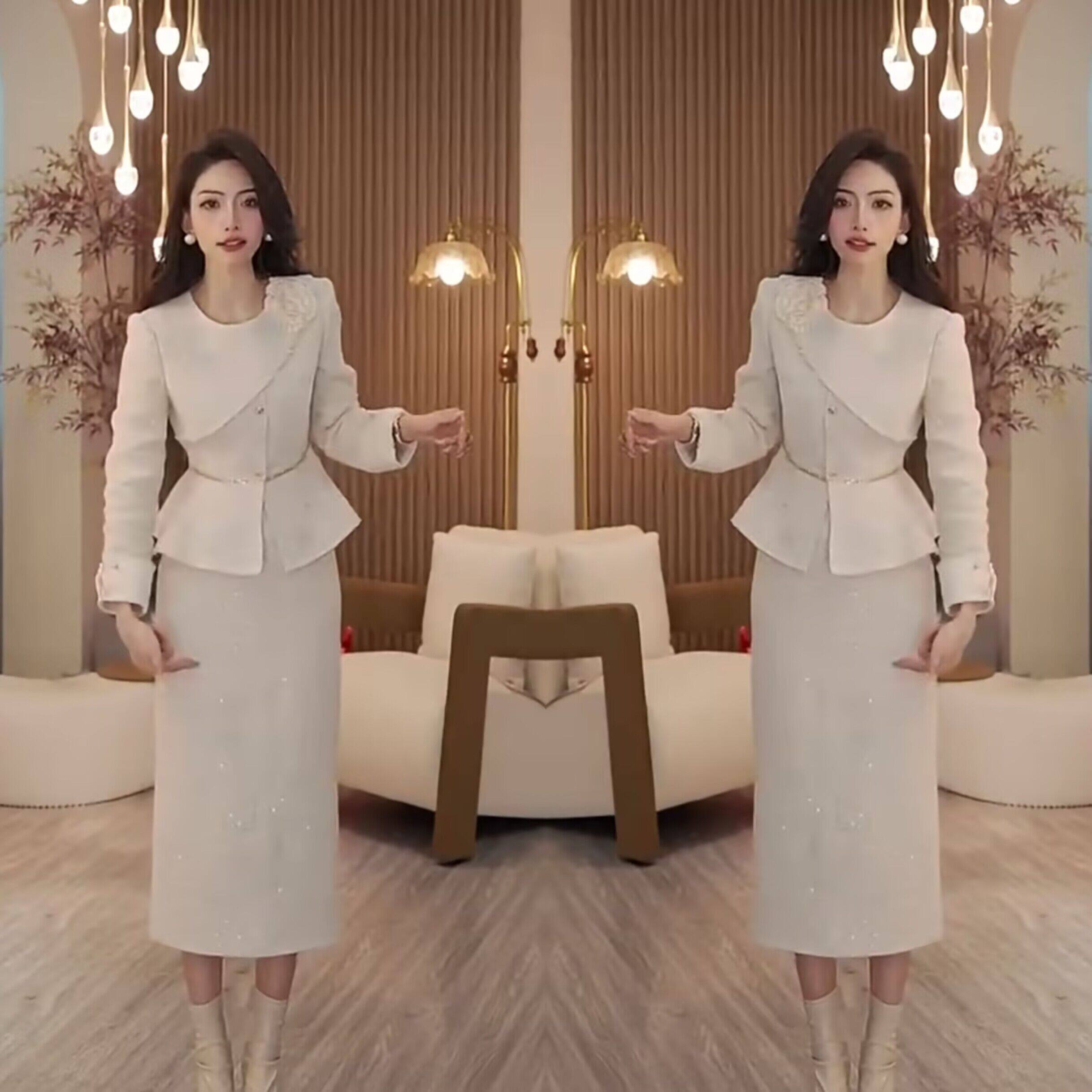 轻奢优雅气质时髦高端大气减龄洋气女士套装裙小香风外套半身裙潮,女装/女士精品,时尚套装,淘宝优惠券,粉丝福利购,淘宝优惠卷