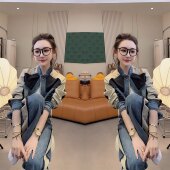 牛仔拼接设计外套搭配阔腿裤 新款 撞色高级感时髦洋气春季 网红爆款