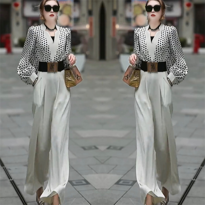 高腰长款连体裤洋气显瘦