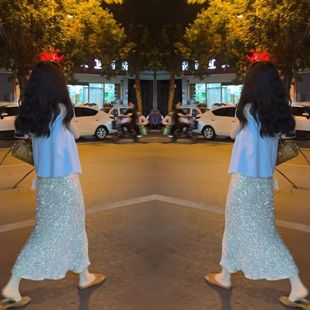 纯色洋气减龄上衣搭配亮片半身裙 抖音网红爆款 夏季 新款 小香风无袖