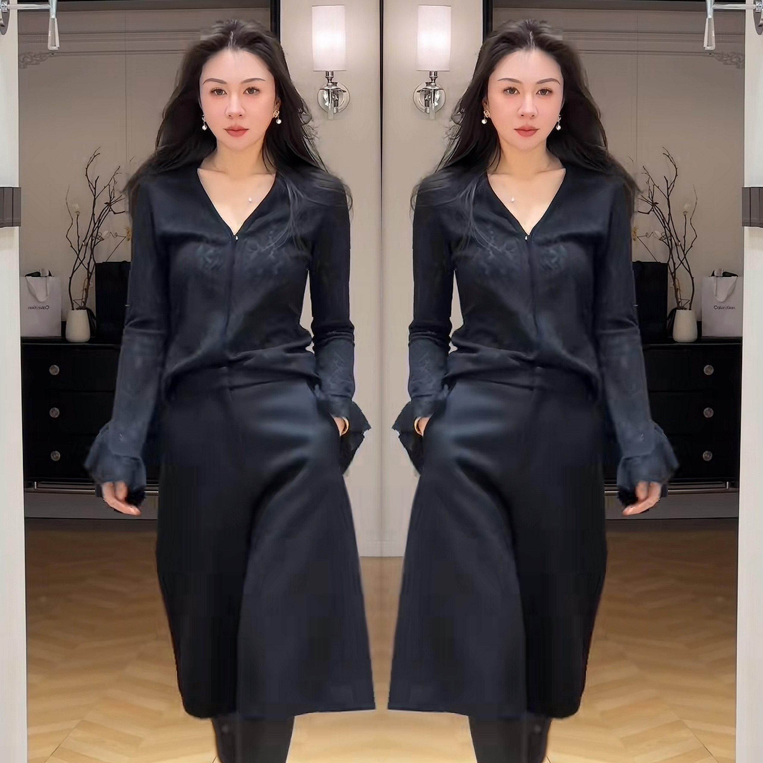 2026新款韩版气质显瘦洋气减龄轻奢高级感长袖衬衫搭配七分阔腿裤,女装/女士精品,上衣,淘宝优惠券,粉丝福利购,淘宝优惠卷