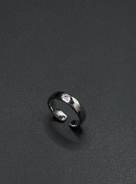 日系冷淡风指环百搭镂空素圈指环简约叠戴戒指P10554