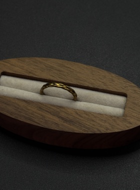 Vintage古著复古冷淡风古铜色麦穗素圈戒指朋克风百搭P121652