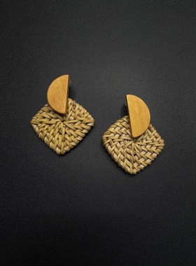 Vintage古着设计感古早风独特小众耳饰复古耳饰H72056