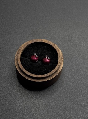 新款拉丝苹果耳钉女小巧简约设计感个性时尚日常百搭耳饰P10458