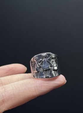 清冷感氛围感海神戒指新款时尚小众设计复古趣味百搭开口P10651