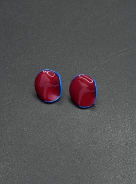 Vintage古著秋冬新款复古圆片法式温柔显白气质简约耳饰R120652