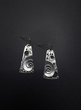 Vintage古着设计感古早风独特小众耳环P70153