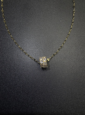 New Vintage古著square diamond项链