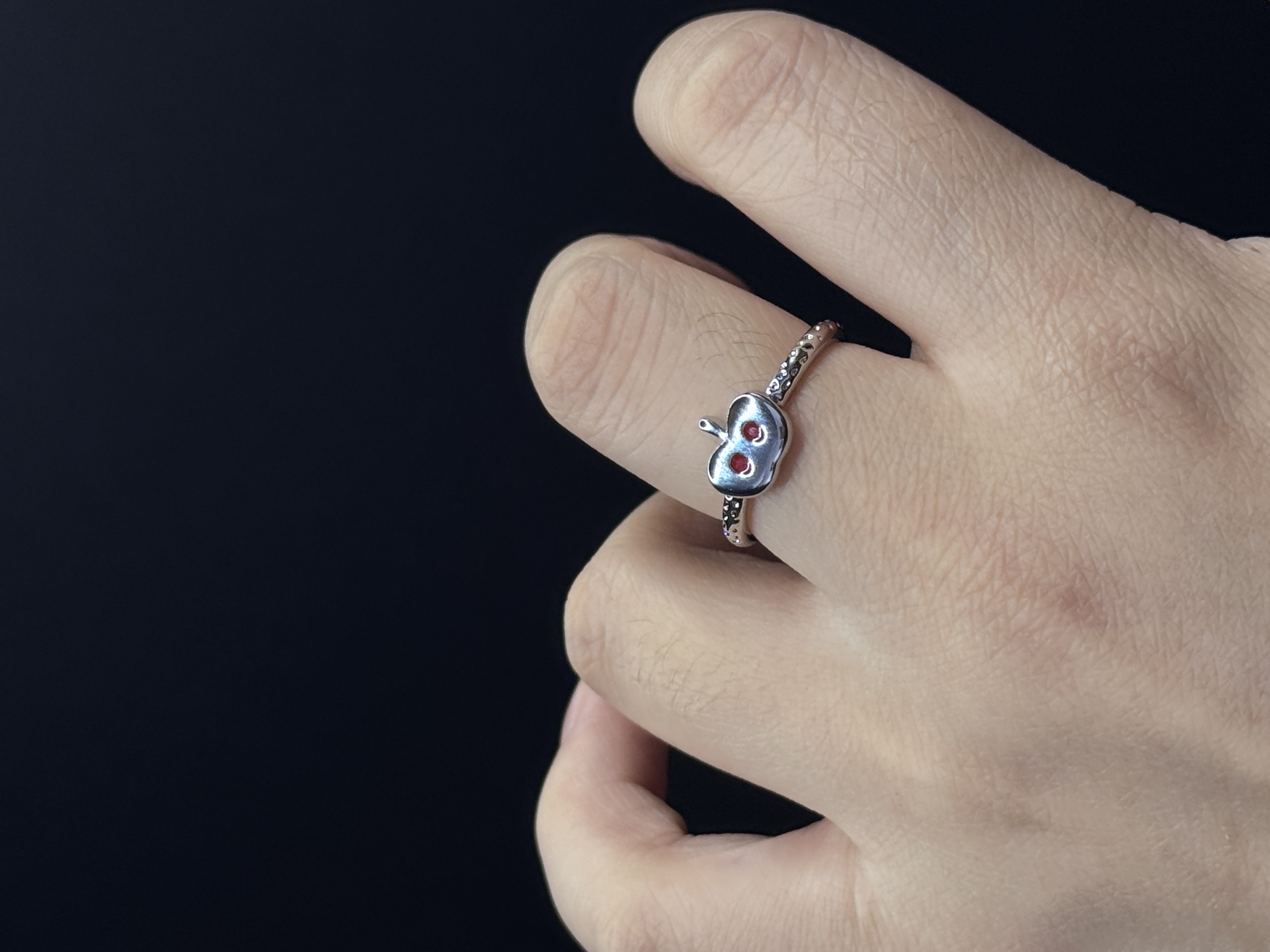 Vintage古著苹果戒指韩版简约时尚可爱俏皮食指戒甜美个性P120658