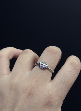 Vintage古著苹果戒指韩版简约时尚可爱俏皮食指戒甜美个性P120658