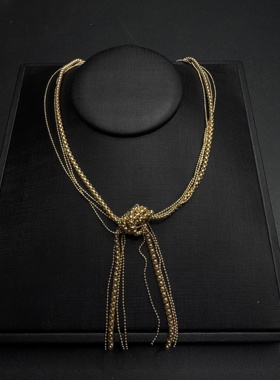 Vintage古着设计感古早风独特小众项链B83028