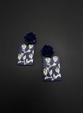 Vintage古着设计感古早风独特小众耳环P70554