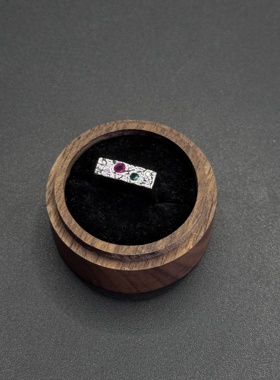 Vintage古著韩国新款复古戒指女小众设计ins混搭撞色指环R120656