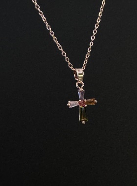 Vintage古着设计感古早风独特小众项链P71053