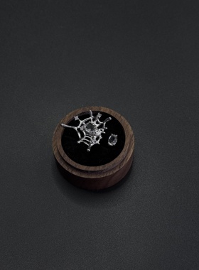 个性蜘蛛网戒指复古时尚微镶锆石水滴开口指环气质食指R22704