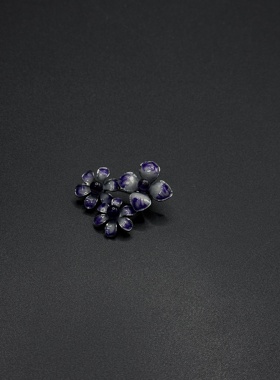 新款时尚百搭花朵紫色花朵女小众设计感高级感胸针胸花P13158