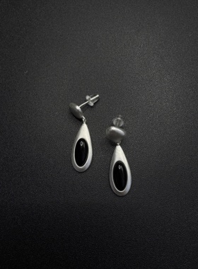 Vintage古着设计感古早风独特小众耳饰复古水滴耳饰P71957