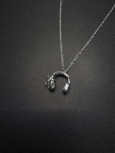 New Vintage古著设计感 Metal headphones 项链