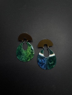 Vintage古着设计感古早风独特小众耳饰F61751