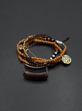 Vintage古着设计感古早风独特小众手链复古手链P11651