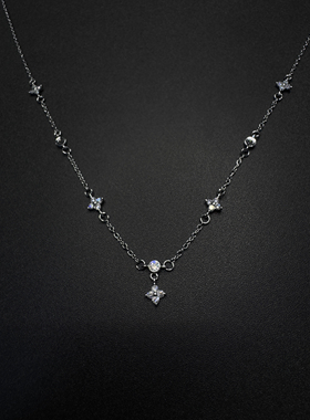 Vintage古着设计感古早风独特小众项链颈链P61554