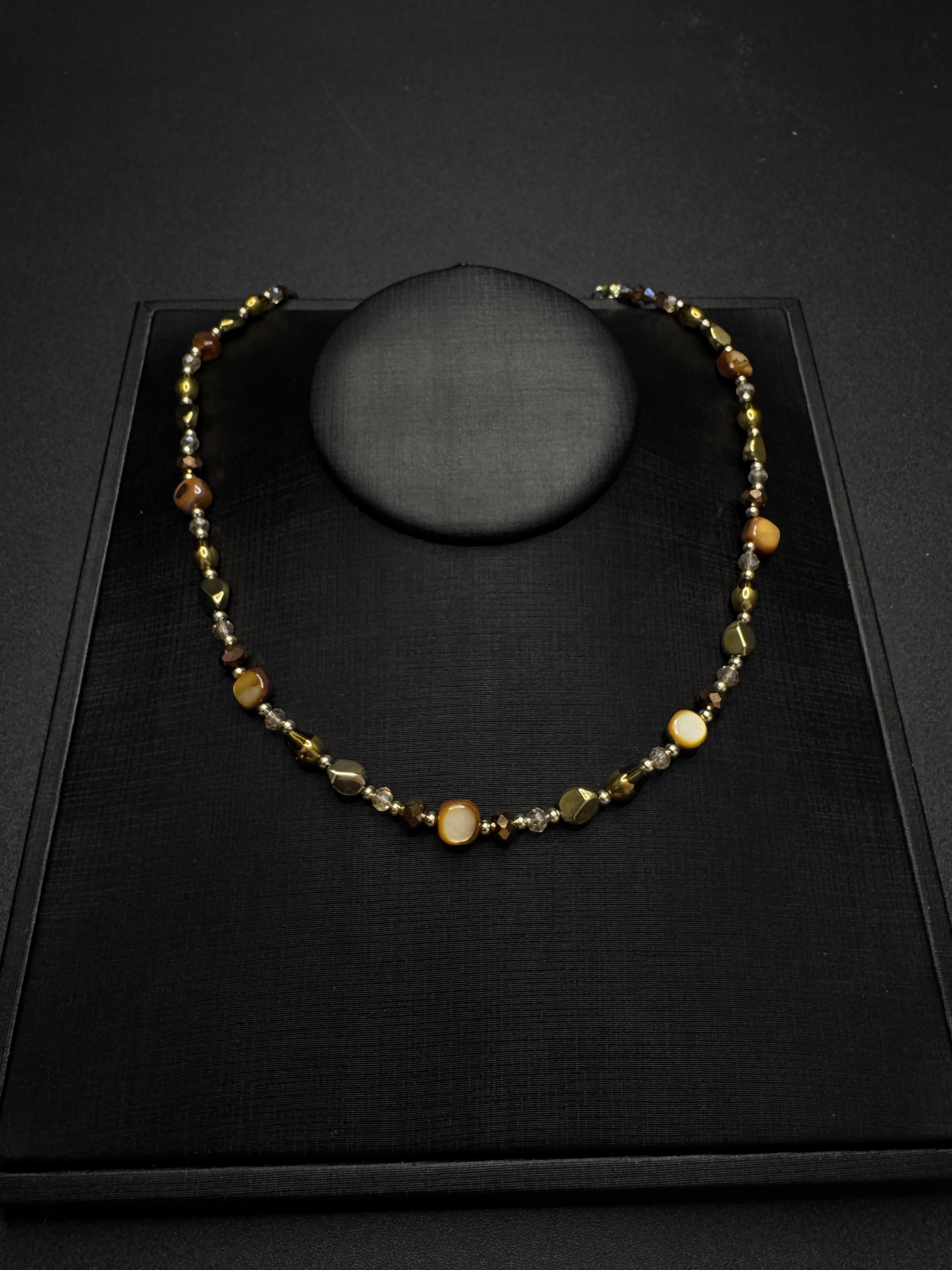 Vintage古著设计感古早风美拉德色系项链