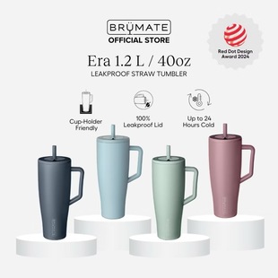 steel Brumate stainless 304 travelcupwithhandleandstraw 40OZ