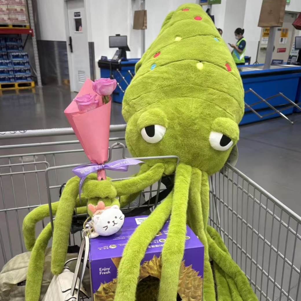 超大乌贼玩偶山姆购圣诞节毛绒